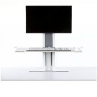 Height adjustable keyboard and monitor system